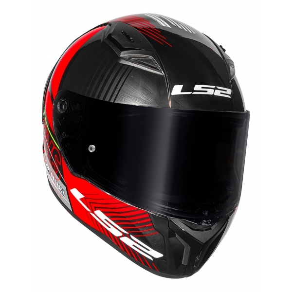 Capacete Moto LS2 FF810 Vigo Shift Jeans Preto Titanium Vermelho C/ Spoiler Masculino Feminino Lançamento