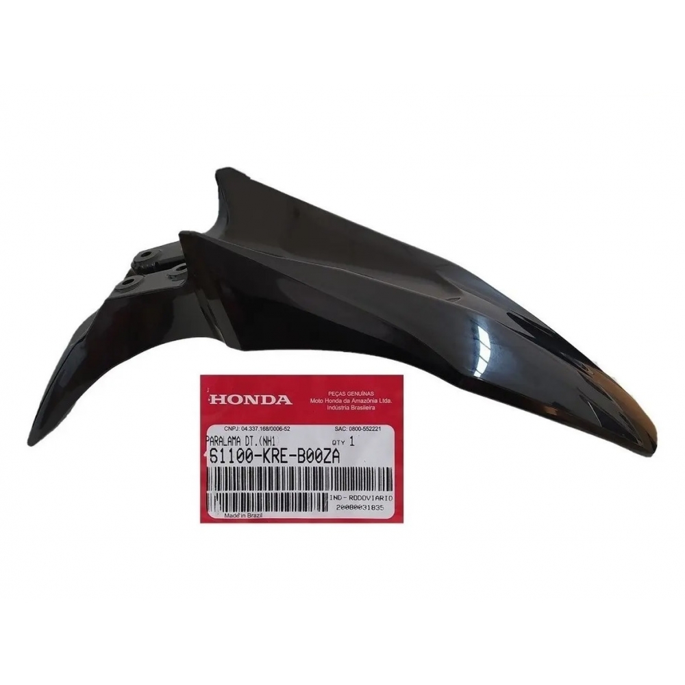 Paralama Dianteiro Moto Nxr Bros 150 Bros150 2009 2010 2011 2012 Preta Original Honda Preto