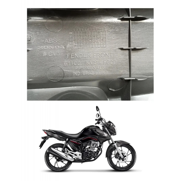 Paralama Dianteiro Moto Titan 160 2024 Cinza Fosco Original Honda 61100kvsf00zx