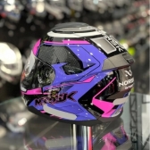 Capacete Esportivo Moto Norisk Razor Speedmax Preto Roxo Rosa Fechado Masculino Feminino