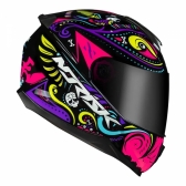 Capacete Moto Norisk Razor Circus Preto Rosa Fechado Masculino Feminino Esportivo