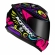 Capacete Moto Norisk Razor Circus Preto Rosa Fechado Masculino Feminino Esportivo
