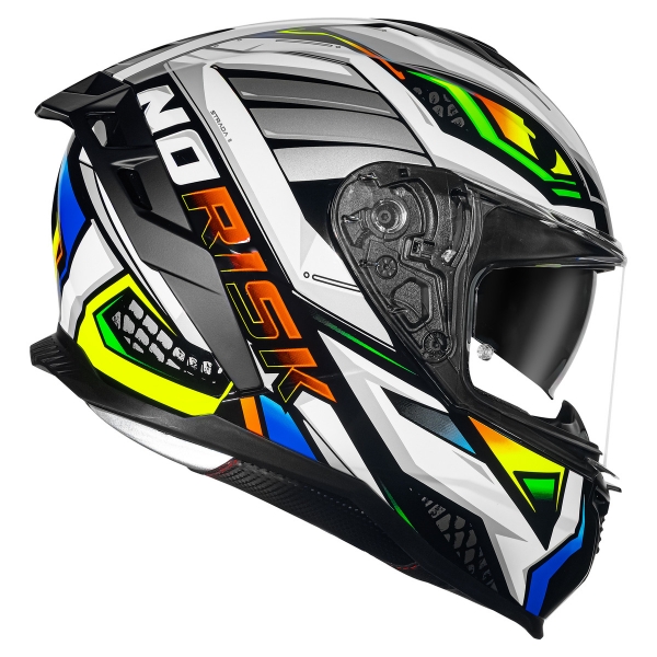 Capacete Moto Norisk Strada 2 Xdron Reptel C/ Aerofólio e Óculos Sol Interno Masculino Feminino