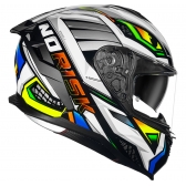 Capacete Moto Norisk Strada 2 Xdron Reptel C/ Aerofólio e Óculos Sol Interno Masculino Feminino