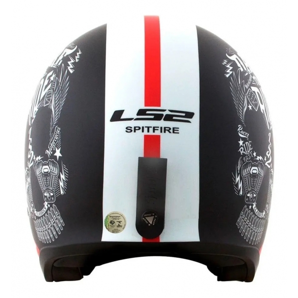 Capacete Aberto Ls2 Of599 Spitfire Inky Custom Vintage Retro Harley C/ Óculos Masculino Feminino
