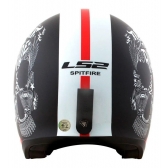 Capacete Aberto Ls2 Of599 Spitfire Inky Custom Vintage Retro Harley C/ Óculos Masculino Feminino