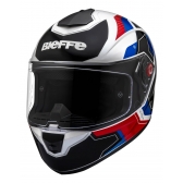 Capacete Moto Fechado Bieffe b12 B-12 Evolve Bmw Branco Azul Vermelho Esportivo C/ Aerofólio Lançamento
