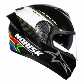 Capacete Articulado Robocop Norisk Force 2 Grand Prix Bandeira África Sul Escamoteável C/ Óculos