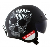Capacete Aberto Ls2 Of599 Spitfire Inky Custom Vintage Retro Harley C/ Óculos Masculino Feminino