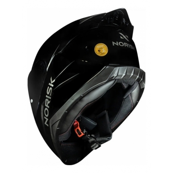 Capacete Norisk Razor Black Edition Preto Brilho C/ Aerofólio + Viseira Fumê Masculino Feminino