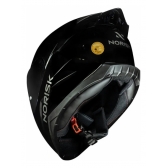 Capacete Norisk Razor Black Edition Preto Brilho C/ Aerofólio + Viseira Fumê Masculino Feminino