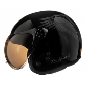 Capacete Moto Custom Peels Mirage F21 F-21 Sword Caveira Aviador C/ 2 Viseiras Queixeira Removível