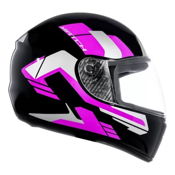 Capacete Moto Feminino Fly F-9 F9 Match Preto Roxo C/ Selo Inmetro Lançamento