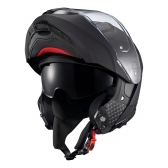 Capacete Moto Articulado Robocop Texx Kratos Classic Solid Escamoteável C/ Óculos - Preto Fosco