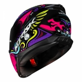 Capacete Moto Norisk Razor Circus Preto Rosa Fechado Masculino Feminino Esportivo