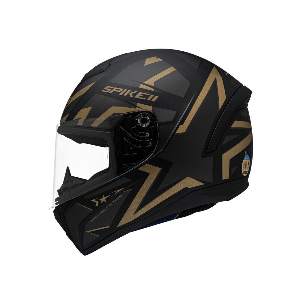 Capacete Moto Peels Spike Ls 1St 2 Preto Brilho Dourado Lançamento Masculino Feminino C/ Selo Inmetro