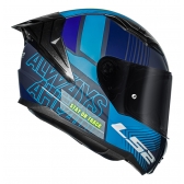 Capacete Moto LS2 FF810 Vigo Shift Preto Azul Fosco C/ Spoiler Masculino Feminino Lançamento