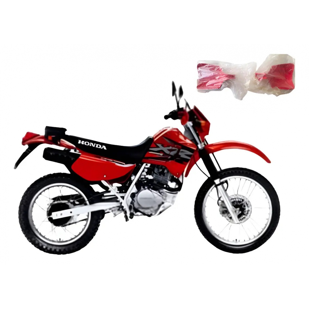 Protetor Guidão Mão Manete Vermelho Moto Xr 200 Vermelha 2001 2002 Mod Original