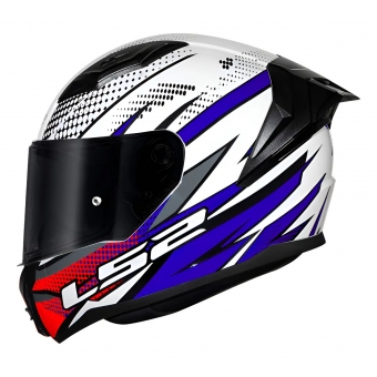 Capacete Moto LS2 FF810 Vigo Shift Flight Azul Branco C/ Aerofólio Masculino Feminino Lançamento