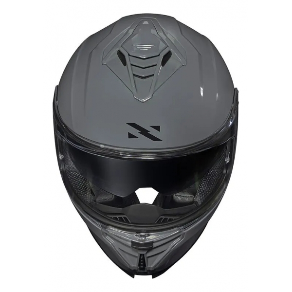 Capacete Moto Norisk Strada 2 Monocolor Nardo Cinza C/ Aerofólio e Óculos Interno Masculino Feminino
