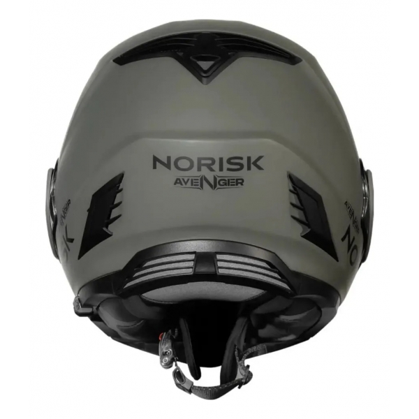 Capacete Moto Robocop Norisk Avenger Articulado 180 Graus C/ Óculos Interno Lançamento - Oliva Fosco