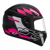 Capacete Moto Feminino Fechado Fly F-9 F9 Aero Preto Rosa C/ Selo Inmetro Lançamento