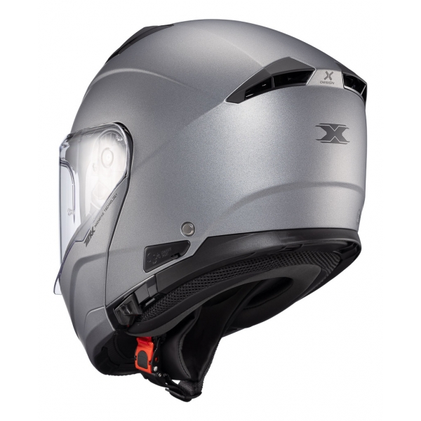 Capacete Moto Articulado Robocop Texx Kratos Classic Solid Escamoteável C/ Óculos - Cinza Fosco