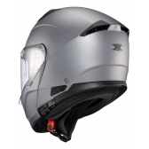 Capacete Moto Articulado Robocop Texx Kratos Classic Solid Escamoteável C/ Óculos - Cinza Fosco