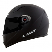 Capacete Moto Fechado Ls2 Ff358 Classic Monocolor Preto Fosco Esportivo Masculino Feminino
