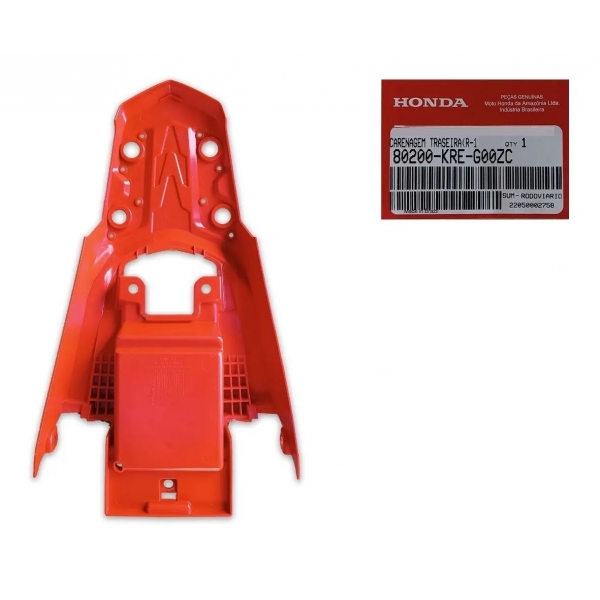Rabeta Central Bagageiro Moto Nxr Bros 160 Vermelha 15/23 Original Honda 80200KREG00ZC