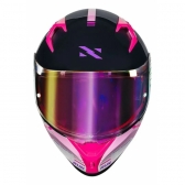 Capacete Moto Feminino Norisk Flow Run Roxo Rosa C/ Spoiler + Viseira Extra