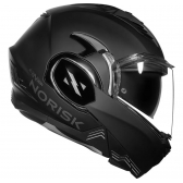 Capacete Moto Robocop Norisk Avenger Articulado 180 Graus C/ Óculos Interno Lançamento - Preto Fosco