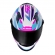 Capacete Moto LS2 FF358 Pro Classic Draze Airline Branco Roxo Rosa C/ Spoiler Masculino Feminino