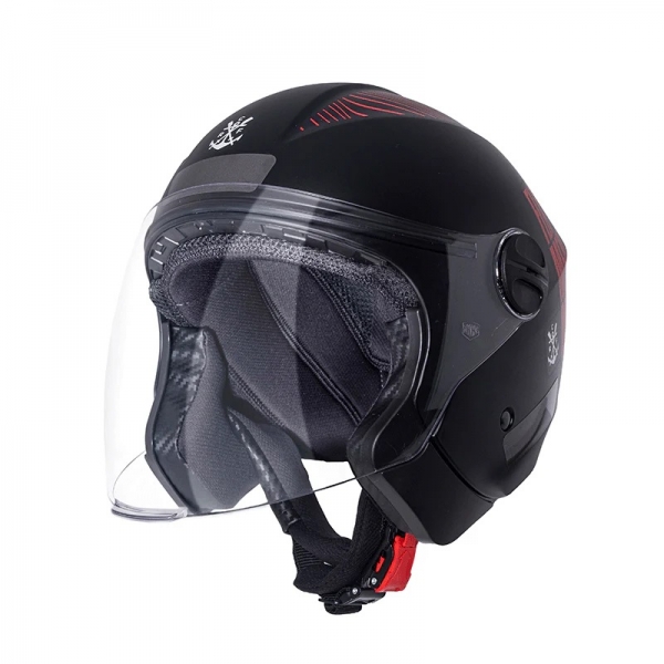 Capacete Moto Aberto Joy 23 San Marino Street By Taurus Flamengo Maior Do Mundo Oficial Lançamento - Preto