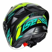 Capacete Moto Aberto Ls2 Of616 S Airflow II Draze Preto Amarelo C/ Spoiler Masculino Feminino