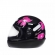 Capacete Moto Feminino Taurus San Marino Formula 1R Femme Preto C/ Flor Rosa C/ Selo Inmetro - Preto