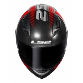 Capacete Moto LS2 FF810 Vigo Shift Jeans Preto Titanium Vermelho C/ Spoiler Masculino Feminino Lançamento