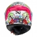 Capacete Moto Fechado Norisk Flow Trap Desenho Branco Rosa Feminino Masculino C/ Spoiler + Viseira