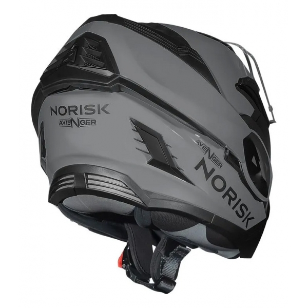 Capacete Moto Robocop Norisk Avenger Articulado 180 Graus C/ Óculos Interno Lançamento - Nardo Cinza