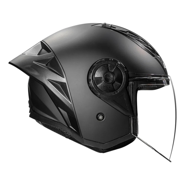Capacete Moto Aberto Ls2 Of616 S Airflow II Black Preto Fosco C/ Aerofólio Masculino Feminino