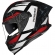 Capacete Moto Norisk Strada 2 Evoque Branco Preto Vermelho Esportivo C/ Aerofólio e Óculos Interno