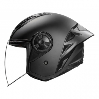 Capacete Moto Aberto Ls2 Of616 S Airflow II Black Preto Fosco C/ Aerofólio Masculino Feminino