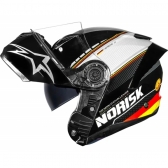 Capacete Moto Robocop Articulado Norisk Force 2 Grand Prix Bandeira Alemanha Escamoteável  C/ Óculos