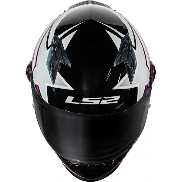 Capacete Moto Fechado Ls2 Ff358 Pro Classic Starwar Estellar Masculino Feminino C/ Spoiler Aerofólio - Preto Rosa Roxo