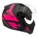 Capacete Moto Feminino Peels F-21 Mirage Vertice Preto Rosa Aviador C/ Óculos Queixeira Removível