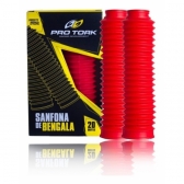 Sanfona Protetor Bengala Bengala Vermelha Moto Xtz125 Nxr125 Bros 150 160 Xlr125 Nx150 200 20 Dentes