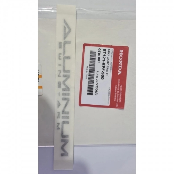 Adesivo Emblema Aluminium Balança Moto Xre 300 Xr 250 Tornado Cbx 250 Twister Original Honda