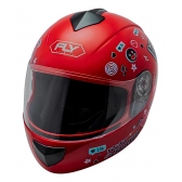 Capacete Moto Infantil Criança Fly Young Live Azul Preto Vermelho C/ Selo Inmetro Masculino Feminino - Vermelho