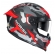 Capacete Moto Fechado Norisk Rock Tactical Militar Camuflado Vermelho C/ Óculos + Viseira Extra