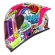 Capacete Moto Fechado Norisk Flow Trap Desenho Branco Rosa Feminino Masculino C/ Spoiler + Viseira